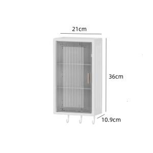 ตู้เก็บของติดผนัง ตู้เก็บเครื่องสำอาง ตู้ใส่เครื่องสำอางแบบติดผนัง ชั้นวางเครื่องสำอาง ไม่ต้องเจาะรู