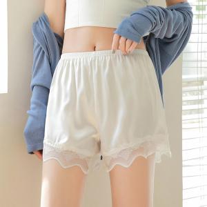 OQEWPI เรียบง่าย เย็น ผู้หญิง ผู้หญิง ซาติน กางเกงเซฟตี้ เลกกิ้ง ชุดนอนกางเกงขาสั้น โพลีเอสเตอร์ กางเกงขาสั้นนิรภัย