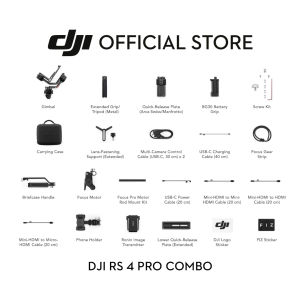 DJI RS 4 Pro - Gimbal Stabilizer | 2nd-Gen Native Vertical Shooting | Supports Dual Focus & Zoom Motors With Remote Control | Powerful Payload