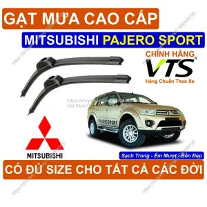 Gạt Mưa Kính Lái Silicon Cao Cấp Mitsubishi Pajero Sport Cặp G.ạt Mưa Kính Lái Mitsubishi Pajero Sport