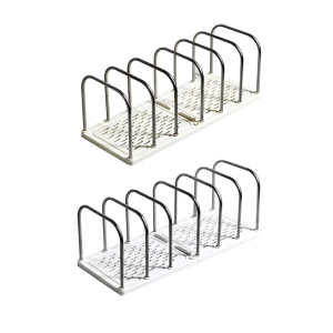 Desk Book File Sorter Organizers 6 Compartments Book End 14.5x5.7x5Inch Book Magazine Stand Space Saving Desk Bookshelf