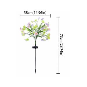 CNAIFE2 7 Head Solar Powered Lamp Waterproof Small Wild Chrysanthemum LED Stake Light Path Light Plug-in Design Garden Light Courtyard