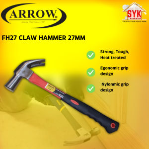 SYK Arrow FH27 Claw Hammer 27mm Hand Nail Fiber Claw Wood Metal Hit Nail Hammer Penukul Paku Besi Kayu