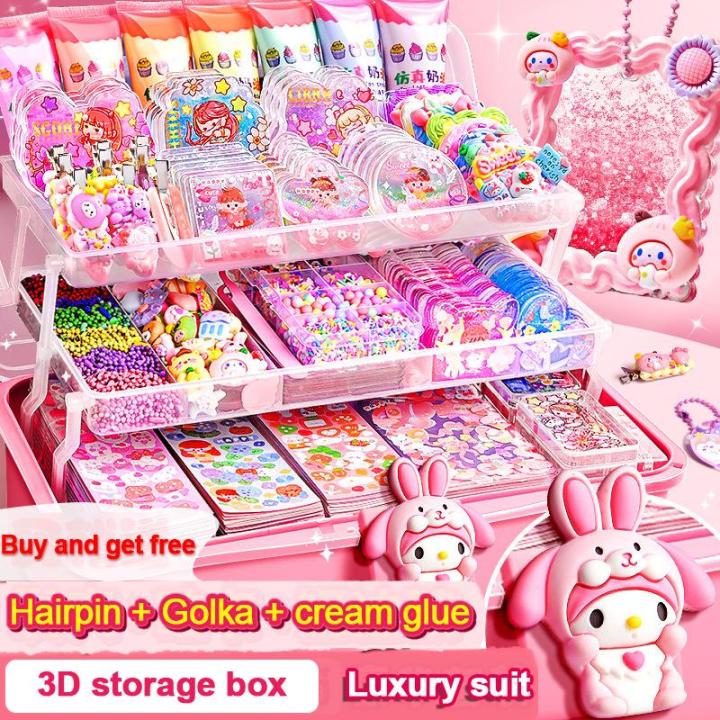 Acrylic sticker goo card DIY sticker cream glue luxury girls full set ...