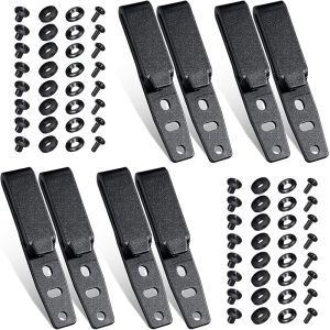 Holster Belt Clips Grip Hooks Holster Hardware with Screws Adjustable Molle Adapter with Mounting Hardware 3 Hole Holster Belt Clip for Outdoor Activity (Black)