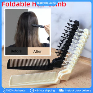 2 In 1 Portable Folding Hair Comb Head Massage Hair Comb Anti Static Hairdressing Tools