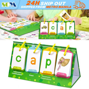 Kids English Phonics Learning Cards Desk Calendar Flip Cards Learning Aids Word Spelling Montessori Education Toy for Perschool Children Educational Learning Materials Educational Toys for Kids Beginner English Phonics Reading books Flashcards For Kids