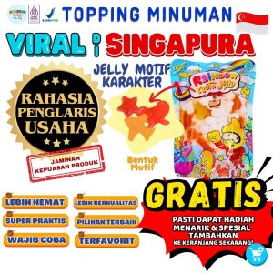 Jelly Motif Karakter Topping Minuman - Jelly Bentuk Aneka Motif Karakter Cocok Untuk Semua Minuman | Popping Boba Meletus Pecah Dimulut Nata Jelly