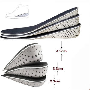 1 Pair Height Increase Insole Full/Half Size Hard Breathable Memory Foam Heel Lifting Inserts Shoe Pads Elevator Insoles for Men/Women