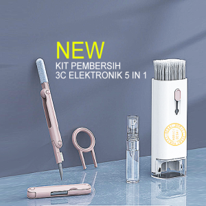 Baru peralatan kecil 5 in 1 pembersih Keyboard pembersih earphoneSet pembersih multifungsi lengkap dengan penarik