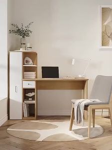 Desk with Bookshelf Integrated Study Retractable Study Table Modern Minimalist Multi-Functional Combination Computer Desk