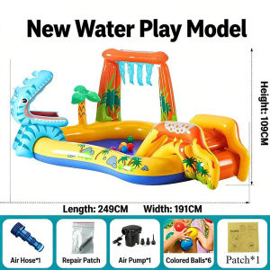 Inflatable Swimming Pool Family Above Ground Large Size Slide Outdoor Backyard Portable
