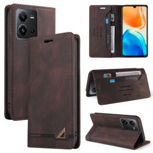 For Vivo V25 V25E Phone Case Business Leather Wallet Card Slots Fashion Flip Cover Casing