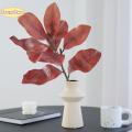 FOUNDTWO 57cm Artificial Magnolia Leaf Branches Lifelike Real Touch Fake Magnolia Plant Photography Props Floral Art Simulated Green Plants Home Office Decor. 