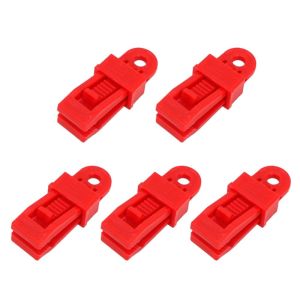 GOODOO ตั้งแคมป์กลางแจ้ง ล็อคกริป คลิปหนีบหัวเข็มขัด กีฬาและความบันเทิง หัวเข็มขัดเชือกลม เต็นท์กระชับล็อค อุปกรณ์เสริมเต็นท์ คลิปหนีบผ้าใบ