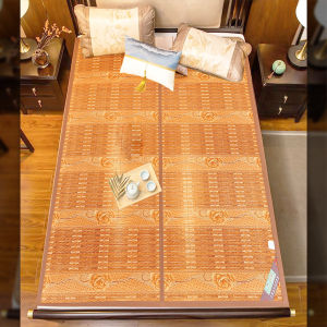 COD - Tikar Lipat Bambu Alas Lantai Motif 2 Sisi / Karpet Rotan Halus Premium Ukuran 120x200cm Tiker Klasik (FREE TAS) / Matras Lantai Besar Pendingin Pelindung Kasur Kamar Tidur High Quality (X2C2)