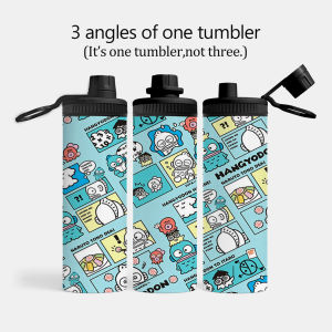 Hangyodon Insulated Water Bottles Stainless Steel Wide Mouth Spout Lid 600ml Leakproof Double Wall Vacuum Insulated Sports Bottle Lightweight