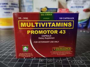 Promotor 43 Vitamin Supplement for All Seasons 100 Capsules Certified with Amino Acids.