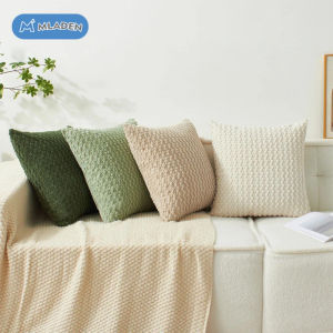 MLADEN 45x45cm Throw Pillow Covers Soft Corduroy Decorative Boho Striped Pillow Covers Home Decor for Couch Bed Sofa Living Room