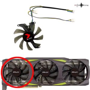 พัดลมการ์ดจอ PNY GeForce RTX 3070ti 3080 3080ti 3090 XLR8 UPRISING EPIC-X RGB Triple Fan OC Graphics Card cooling Fan