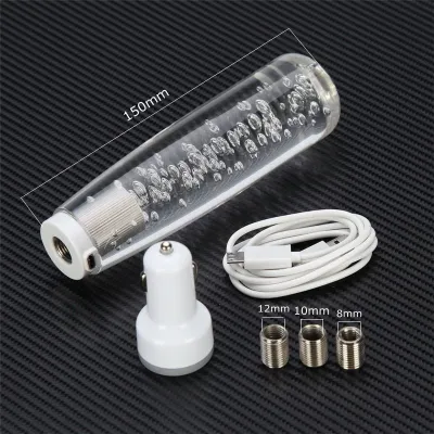 RGB Car Handle Gear Shifter Lever Universal Truck Gear Shift Lever Colorful Gradient Crystal Bubble Car Gear Stick Shift