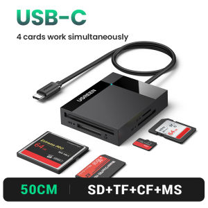 Ugreen 4-in-1 USB 3.0 Card Reader Super Speed TF CF MS Micro SD Card Reader Multi Smart Memory for Computer USB Card Reader-0.5m cable - intl