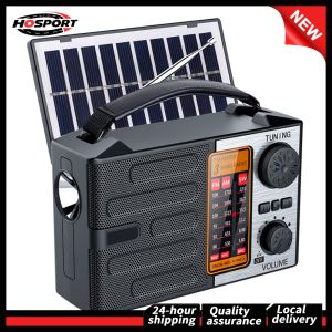 【Free Shipping】 Outdoor Solar Radio with LED Flashlight and Bluetooth Speaker for Camping Hiking and Emergency Preparedness