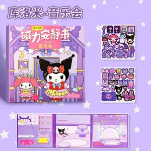 Sanrio Magnetic Quiet Book My Melody Kuromi Cinnamoroll Magnetic Attraction Book Cute Cartoon Magnet Busy Book Free Cutting Handmade Anime Toy christmas gifts items for kids