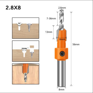 Mũi Khoan Âm Vít Gỗ 2 Tầng HSS4341 Thép Hợp Kim Cao Cấp Lắp Máy Khoan Kẹp