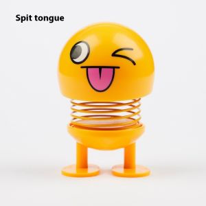 Mettle Vault Cute Emoji Spring Bobble Head Car Decorative Toy with Expressive Faces and Bouncy Design