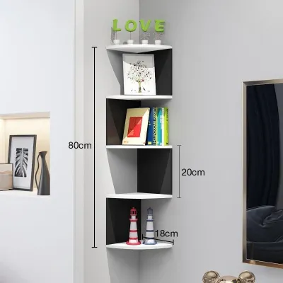 Floating Bookshelves Corner Wall-mounted Storage Rack Decorative And Functiona Rak Green Plants Can Be Placed