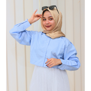 Jennie Crop Wanita - Kemeja Wanita Cotton Premium - Atasan Wanita Korean Style