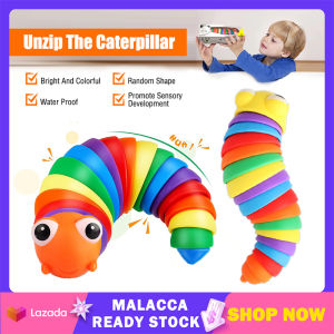 Funny Caterpillar Slug Toys Colorful Insect Figures Fun 3D Bending Twisting Slug Toys Anti-Anxiety Sensory Toys Baby Adult Wiggle Fidget Slug Toy | Cute Baby