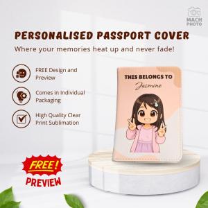 【Mach Photo】Personalised Sublimation Passport Cover Heat Transfer Valentines Birthday Anniversary Teachers Day Christmas Graduation Gift