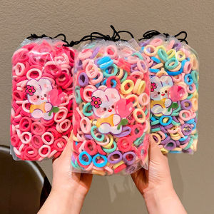 Ikat Rambut Isi 200 Pcs Kunciran Rambut Anak Tali Rambut Elastis Model Donat Mini Warna Warni