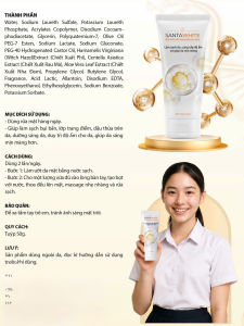 Sữa Rửa Mặt Sạch Sâu Dịu Nhẹ SANTAWHITE Chiết Xuất Nha Đam Rau Má AHA Giúp Sạch Da Ẩm Mịn Tuýp 55gr