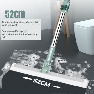 ⚡SG Delivery⚡ 52cm Magic Broom Sweeper Silicone Floor Scraper Retractable Floor Wiper Mop DualUse For Bathroom Toilet