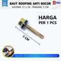 Baut baja ringan l baut Skrup Baja Ringan 12 x 30 (3cm) Harga Termurah- 100pcs   Mild Steel Bolts  roofing sekrup paku rivet rifet self drilling screw atap plafon seng galvalum alumunium besi kayu pvc fastener ecer canal c fiber glass sekrup. 