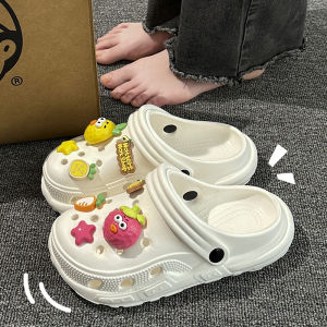 Free Shipping 2026 New Eva Clogs For Men Summer Outdoor Thick-Soled Non-Slip Beach Sandals Closed-Toe Half Slippers For Women