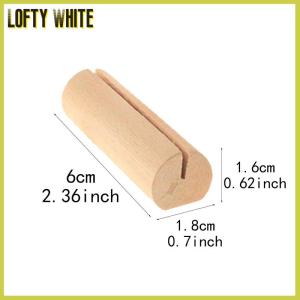 Lofty White ที่ใส่นามบัตรที่เก็บบัตรทำจากไม้สำหรับวางบนโต๊ะอุปกรณ์เสริมสำหรับโต๊ะทำงาน