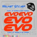 evo Helmet Sticker set standard size cutout vinyl sticker. 