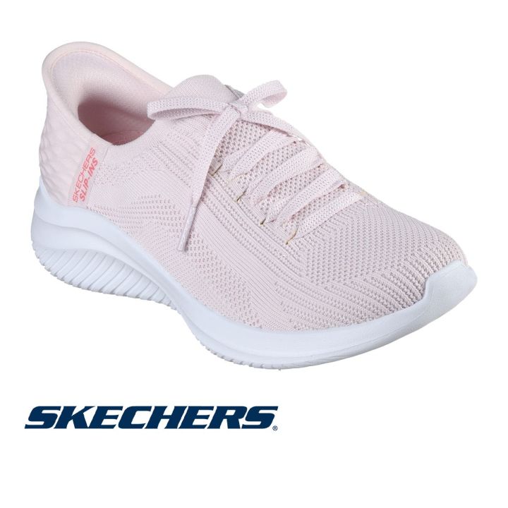 Skechers Womens Engineered Stretch Knit Fixed Laced Slip-Ins W