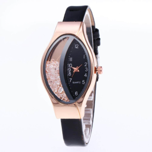 Popular Serpentine Belt Diamond-Embedded Fashion Womens Watch Half Rhinestone Ball Quicksand Quartz Womens Watch