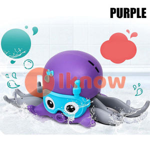 Early Learning Interactive Octopus Squid Bath Toy Mainan Baby Kids Amphibious Crawling Floating Octopus Toys Educational Toys for Baby Boys Girls
