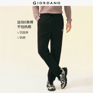 Giordano Men G-MOTION print elastic waist stretchy pants Free Shipping 01116090