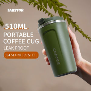 Travel Coffee Flask: 380ML/510ML Leak Proof Flask Thermos Hot Water Stainless Steel