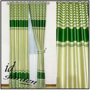 gorden jendela rumah bahan blackout semi bludru motif embos model smokring