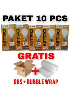 Lampu LED Bohlam LED Garansi 1 Tahun SCORE Nitro 5W 7W 9W 12W 15W 18W 23W PAKET 10 PCS LAMPU