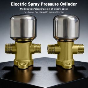 PURETEN Full Copper Sprayer Pressure Cylinder Removable Booster Pressure Garden Sprayer Cylinder Irrigation Tool High Pressure Electric Sprayer Air Tank Garden Spraying