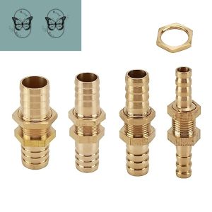 CGdailyToolsMix BTPM Pipe 6 8 10 12mm Hose Barb Bulkhead Brass Barbed Tube Pipe Fitting Coupler Connector Adapter